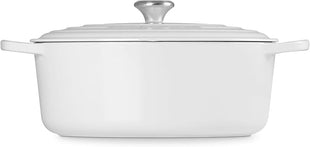 Le Creuset Enameled Cast Iron Signature Oval Dutch Oven, 8 qt., White