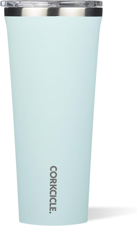 Corkcicle Classic Tumbler - Keeps Drinks Hot for 3 Hours - Triple-Insulated Stainless Steel - Cupholder Friendly - Holiday Mug Gift - Great for Gifting Warmth - 24 oz - Gloss Powder Blue