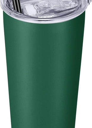 VEGOND 20oz Tumbler Stainless Steel Tumbler with Lid And Straw Vacuum Insulated Double Wall Travel Coffee Mug(dark green package 1)