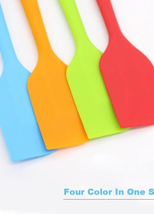 4-Piece Silicone Spatula, Heat-Resistant Non-stick Rubber Spatulas with Stainless Steel Core