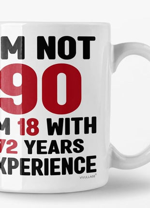 Vivulla68 90th Birthday Gifts For Women Men, 90 Year Old Birthday Gifts For Women, 90th Birthday Gift Ideas, Gifts For 90 Year Old Woman Man, 90 Yr Old Birthday, 90th Birthday Cups For Grandma Grandpa