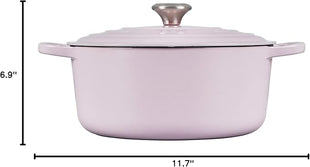 Le Creuset Enameled Cast Iron Signature Round Dutch Oven, 7.25 qt., Shallot
