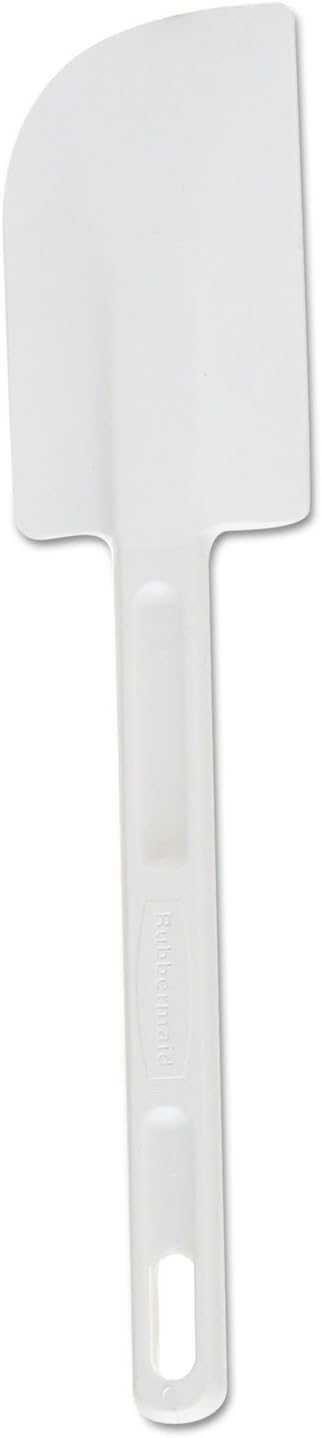 Rubbermaid Commercial Products Cold Temperature Scraper Spatula, White, 9.5 Inch, Clean-Rest Design