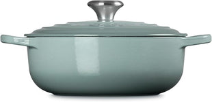 Le Creuset Enameled Cast Iron Signature Round Sauteuse, 3.5qt., Sea Salt