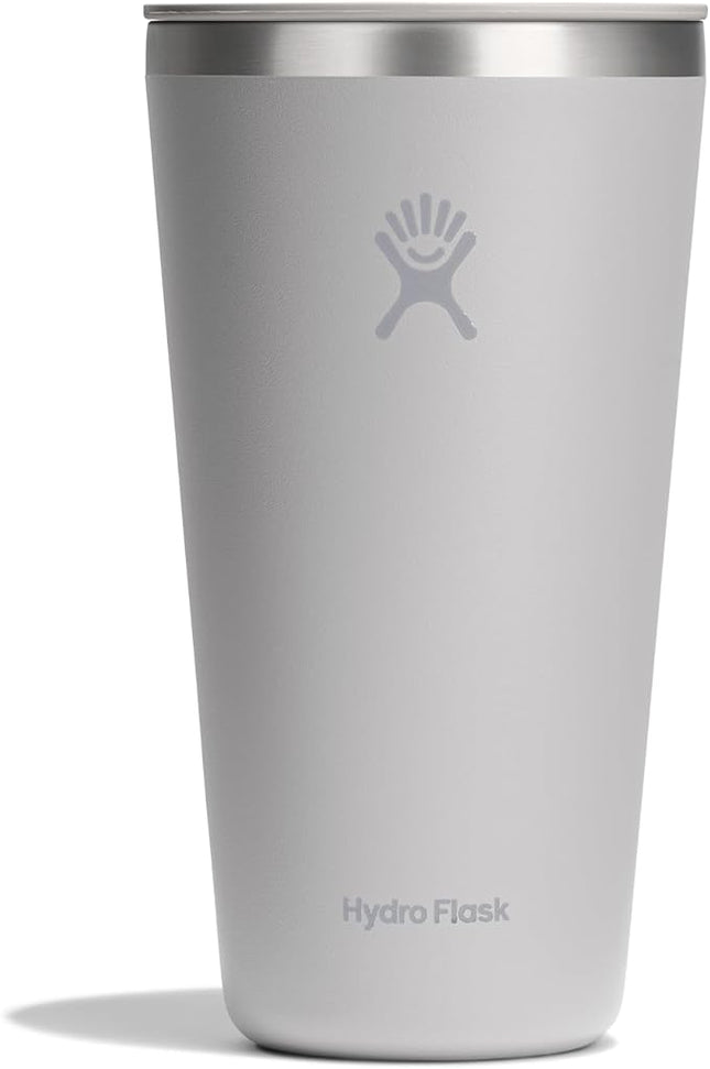 Hydro Flask All Around Tumbler Press-in Lid, Insulated Travel Mug, Stainless Steel Coffee Cup 28 Oz Birch Gray