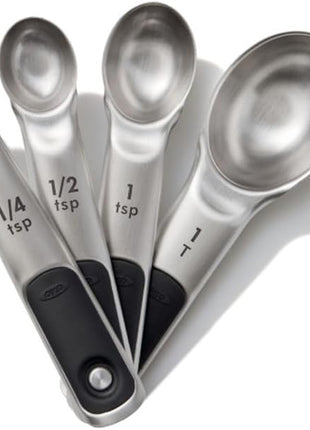 OXO Good Grips 4 Piece Stainless Steel Measuring Spoons with Magnetic Snaps