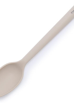 GreenPan Silicone Ultimate Spoon, Mixing Stirring Serving Cooking Kitchen Utensil, Flexible Rubber Nonstick Cookware, Rigid Steel Core, Heat-Resistant, Anti-Slip Handle BPA-Free Dishwasher Safe, Taupe