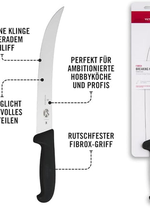 Victorinox Fibrox 10-Inch Curved Breaking Knife, Black Fibrox Handle