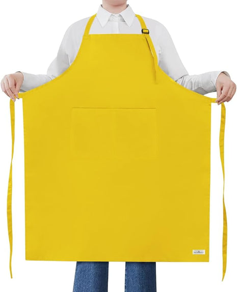 ROTANET Extra Large Apron for Men Adjustable Bib Aprons with 2 Pockets Cooking Kitchen Women Chef Water & Oil Resistant