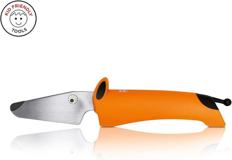 Kuhn Rikon Kinderkitchen Dog Knife Straight Blade, sharp enough to cut food but not small fingers, Orange
