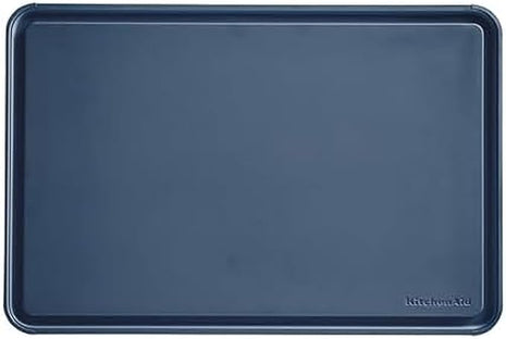 KitchenAid Classic Plastic Cutting Board with Perimeter Trench and Non Slip Edges, Dishwasher Safe, 12 x 18 inch, Ink Blue