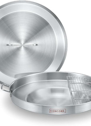 CONCORD Stainless Steel 3 Piece 22" Comal Cookware Set. Comales Discada Set