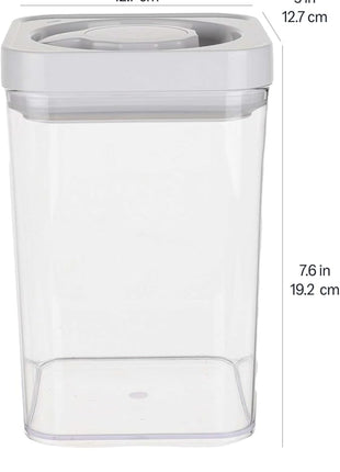 Amazon Basics Airtight Food Storage Containers, BPA Free, with Twist/Turn Lids, for Kitchen Pantry Organization, 10-Piece Square Set, Clear Plastic