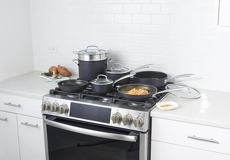 Cuisinart Anodized 11-Piece Cookware Set Dishwasher-Safe-Hard, Black