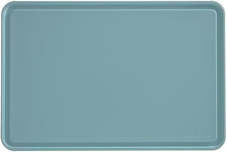 KitchenAid Classic Plastic Cutting Board with Perimeter Trench and Non Slip Edges, Dishwasher Safe, 12 inch x 18 inch, Blue