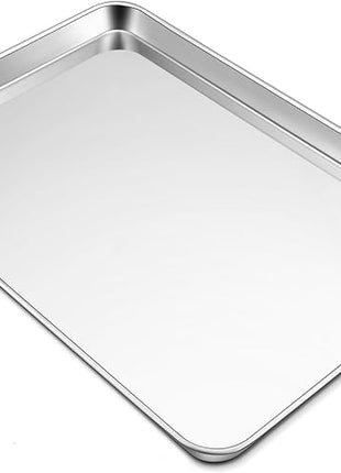 TeamFar Stainless Steel Baking Sheet, 20’’ x 14’’ Large Baking Sheet Pan Bakeware Set Cookie Sheets for Baking, Roasting, Cooking, Non Toxic, Mirror Finish & Dishwasher Safe