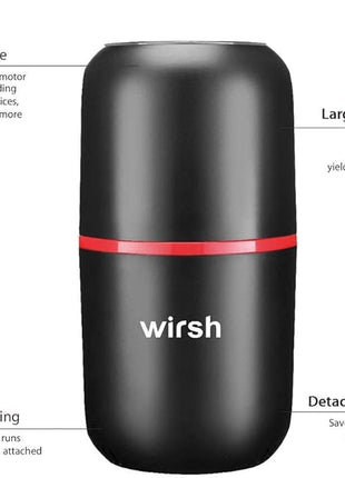 Wirsh Coffee Grinder-Electric Coffee Grinder with Stainless Steel Blades, Coffee and Spice Grinder with Powerful Motor and 4.2oz. Large Capacity for Coffee Beans,Herbs,Spices, Peanuts,Grains and More