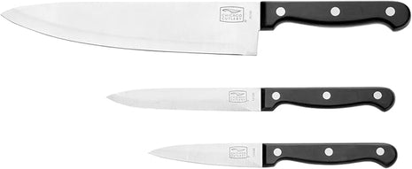 Chicago Cutlery Essentials 3-Piece Kitchen Chef Knife Set With Stainless Steel Blades For Home Kitchen