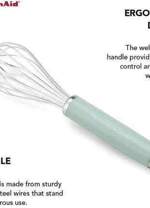 KitchenAid KO060OHPIA Gourmet Utility Whisk, 10.5-Inch, Matte Pistachio