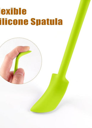 Silicone Spatula Set (6Pcs) - Mini Scraper Tool for Beauty & Food - Reach Every Last Drop, Multi-Size Spatulas for Makeup Jars, Lotion Bottles & Kitchen Containers