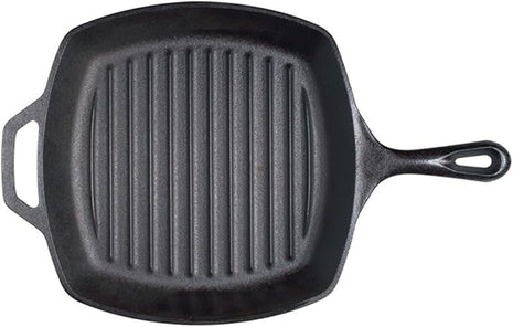 Lodge Cast Iron Grill Pan, Square, 10.5 Inch