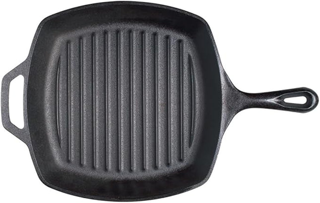 Lodge Cast Iron Grill Pan, Square, 10.5 Inch