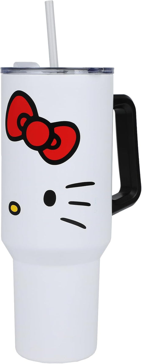Bioworld Hello Kitty 40 Oz. Stainless Steel Tumbler With Leak-Proof Lid