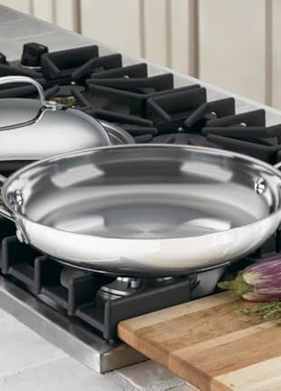 Cuisinart 725-30D Chef's Classic Stainless 12-Inch Everyday Pan with Dome Cover, Silver