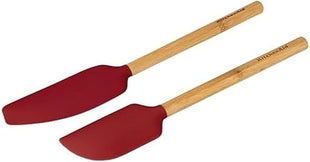 KitchenAid Bamboo Spatula Set, Empire Red, 2-Piece