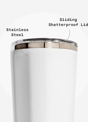 Corkcicle Classic Tumbler - Keeps Drinks Hot for 3 Hours - Triple-Insulated Stainless Steel - Cupholder Friendly - Holiday Mug Gift - Great for Gifting Warmth - 24 oz - Gloss White