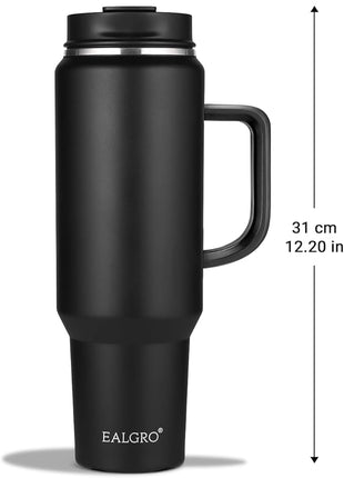 50 oz Tumbler with Handle, Insulated Tumblers with Lid and Straw, Large Metal Sports Water Bottle Jug, Thermal Stainless Steel Travel Coffee Mug Cup, Blue