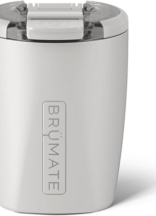 BrüMate Rocks 100% Leak-Proof 12oz Insulated Lowball Cocktail & Whiskey Tumbler - Double Wall Vacuum Stainless Steel - Camping, Travel Tumbler & Cocktail Glass (Dune)