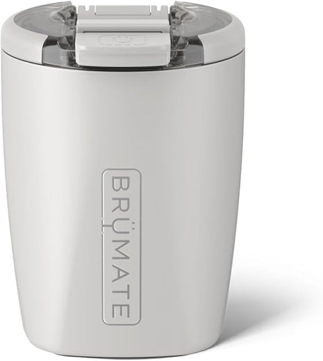 BrüMate Rocks 100% Leak-Proof 12oz Insulated Lowball Cocktail & Whiskey Tumbler - Double Wall Vacuum Stainless Steel - Camping, Travel Tumbler & Cocktail Glass (Dune)