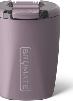 BrüMate Rocks 100% Leak-Proof 12oz Insulated Lowball Cocktail & Whiskey Tumbler - Double Wall Vacuum Stainless Steel - Camping, Travel Tumbler & Cocktail Glass (Lilac Dusk)