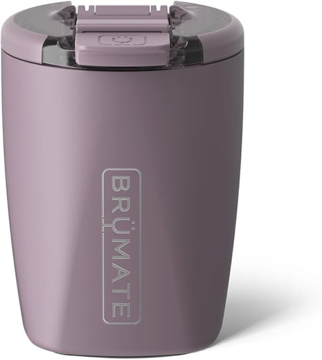 BrüMate Rocks 100% Leak-Proof 12oz Insulated Lowball Cocktail & Whiskey Tumbler - Double Wall Vacuum Stainless Steel - Camping, Travel Tumbler & Cocktail Glass (Lilac Dusk)