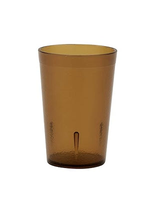 G.E.T. 6608-1-A Heavy-Duty Plastic Restaurant Tumblers, 8 Ounce, Amber (Set of 12)