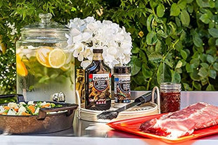 Cuisinart Grilling Prep & Serve Trays, 17x10.5 inch BBQ Tray Safe for Food Handling, 2 Dishwasher Safe Nesting Trays Black & Red, Perfect Grilling Accessories for Cooked & Raw Meat, Fits 6 Burgers