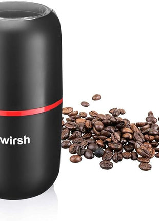 Wirsh Coffee Grinder-Electric Coffee Grinder with Stainless Steel Blades, Coffee and Spice Grinder with Powerful Motor and 4.2oz. Large Capacity for Coffee Beans,Herbs,Spices, Peanuts,Grains and More