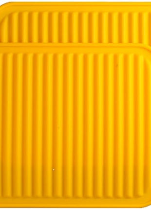 Silicone Trivets Mat Set Smithcraft 9"X12" Big Place Mat, Hot Pads, Kitchen Table Mat - Waterproof, (Set of 2) Non Slip, Flexible, Durable, Dishwasher Safe Color: Yellow
