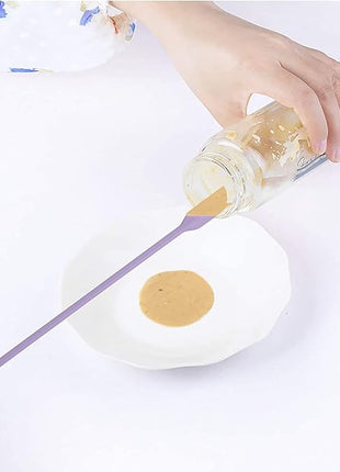 Mini Spatula Silicone Spatula Set - 4pcs Small Makeup Scrapers for Cosmetics, Reusable Beauty Tiny Tools, Thin Jar Scraper, Get the Last of the Makeup Out of the Bottle(Grace Colors)