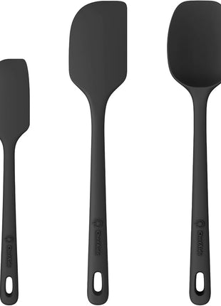 3 Pieces Silicone Spatula Set, Food Grade Rubber Spatula, Upgrade Strong Handle with Ergonomic Grip, Heat Resistant for Nonstick Cookware, Cooking
