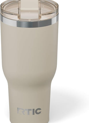 RTIC 40oz Essential Tumbler with Lid, Ceramic Lined, Insulated, Stainless Steel, Metal, Double Wall Vacuum-Insulation, Travel Cup for Iced Coffee, Tea, Hot and Cold Drink, Beach