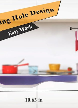 Nonstick Silicone Knife Shaped Flexible Kitchen Spatula Scraper Turner,Kitchen Cooking Utensils With Nylon Core (Mixed colors Set of 4)