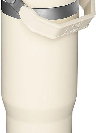 STANLEY IceFlow Flip Straw Tumbler with Handle 30 oz | Twist On Lid and Flip Up Straw | Leak Resistant Water Bottle | Insulated Stainless Steel |BPA-Free | Citron