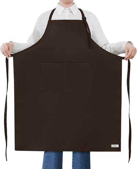 ROTANET Extra Large Apron for Men Adjustable Bib Aprons with 2 Pockets Cooking Kitchen Women Chef Water & Oil Resistant
