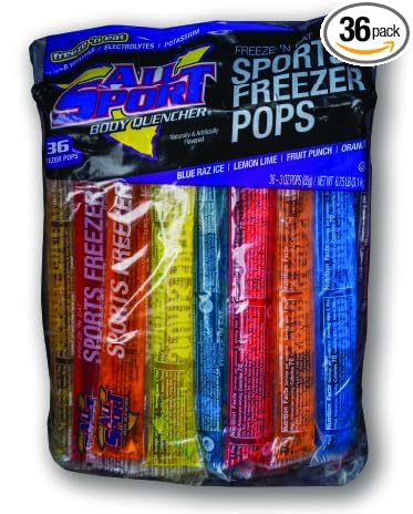 All Sport Hydration Freezer Pops, 36 CT (Variety Pack)36