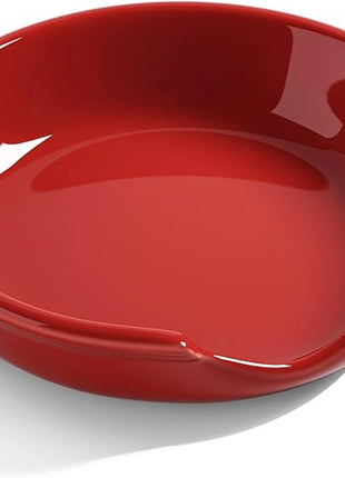 LE TAUCI Ceramic Spoon Rest, 4.8 Inch Spoon Rest for Stove Top, Spoon Holder for Kitchen Counter, Coffee Spoon rest, Utensil Rest for Cooking, Red