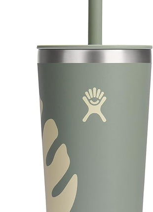 Hydro Flask All Around Tumbler Straw Lid, Insulated Travel Mug, Stainless Steel Coffee Cup 20 Oz Botanical Bliss Agave