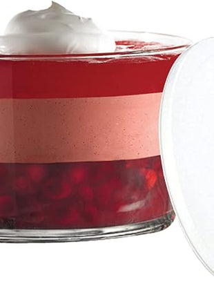 Anchor Hocking Glass Trifle Bowl with Lid, 104 oz Glass Salad Bowl with Plastic Lid