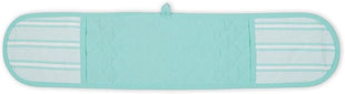 DII Double Strip Chef Kitchen Cooking & Baking Collection, Double Oven Mitt, 35x7.5, Aqua